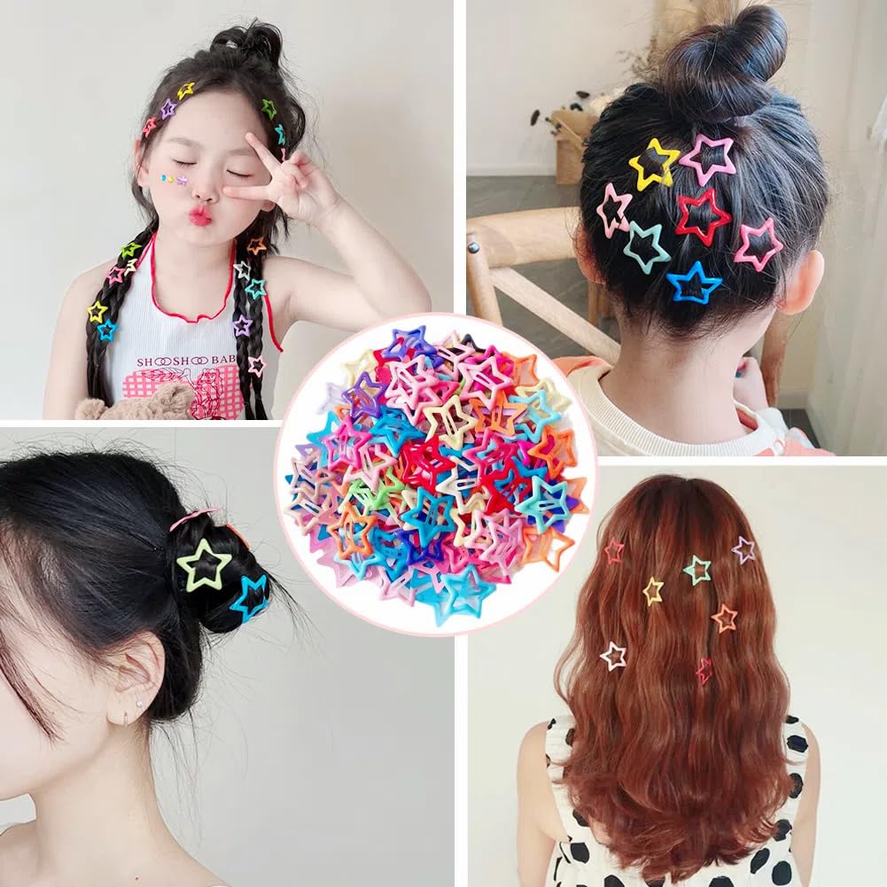 Amazon.co.jp: ヘアクリップ 50個セット 星型 ヘアピン 可愛い